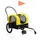 2-i-1-Cykelvagn för husdjur och joggingvagn gul och svart