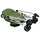 Hopfällbar hundvagn dubbel grön 83x48x97 cm oxfordtyg