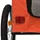 Hundcykelvagn orange och grå oxfordtyg och järn