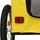 Hundcykelvagn gul och grå oxfordtyg och järn