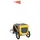 Hundcykelvagn gul och grå oxfordtyg och järn