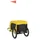 Hundcykelvagn gul och svart oxfordtyg och järn